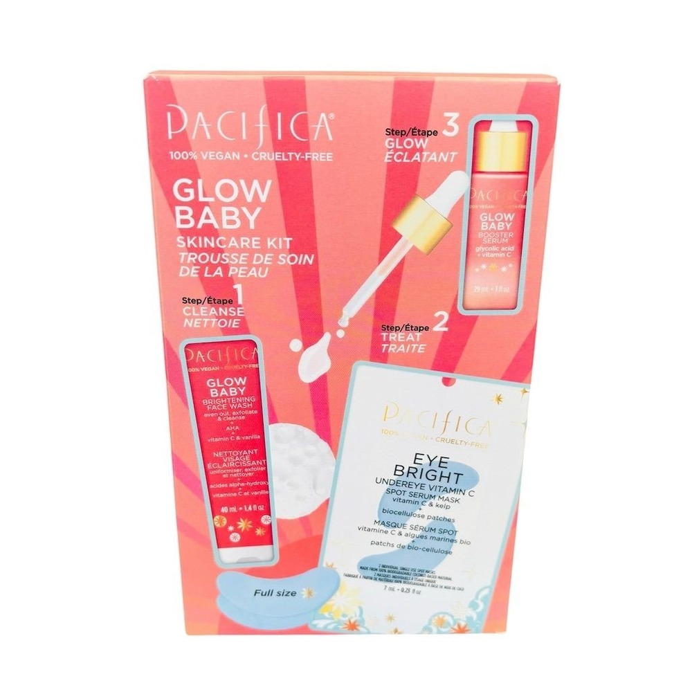 Pacifica Glow Baby Vitamin C Skincare Kit 3-Piece Brightening Set